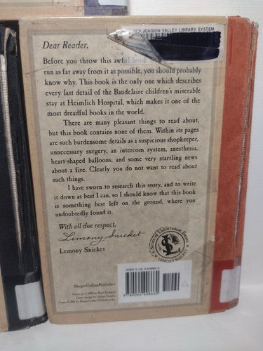 A Series of Unfortunate Events by Lemony Snickets, book bundle lot of 3