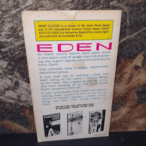 Eight Keys To Eden by Mark Clifton -Paperback -1960 -Vintage Science Fiction