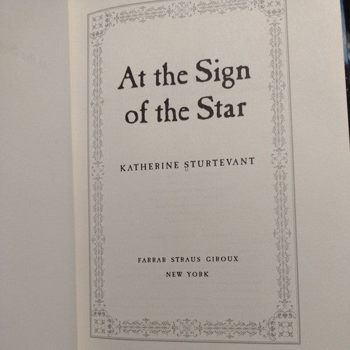At the Sign of the Star by Katherine Sturtevant (2000, Hardcover)