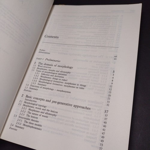 Morphological Theory: An Introduction to Word Structure in Generative Grammar