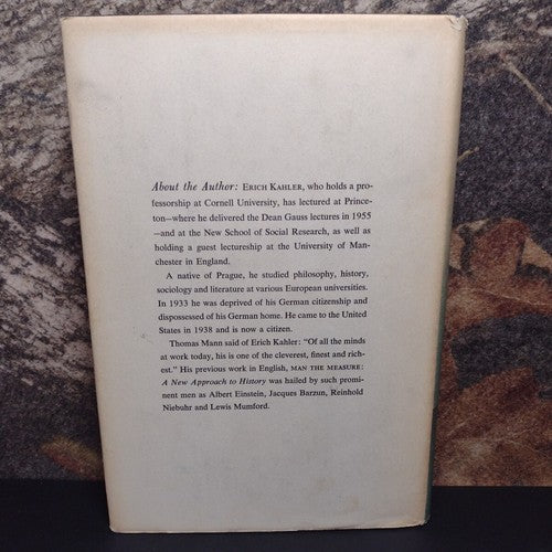 The Tower and the Abyss By Erich Kahler -1st Hardcover Edition -Braziller -1957
