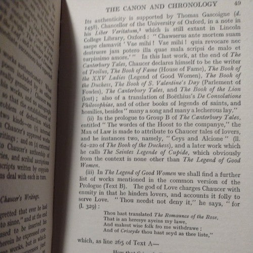 Chaucer, By George H. Cowling HC book
