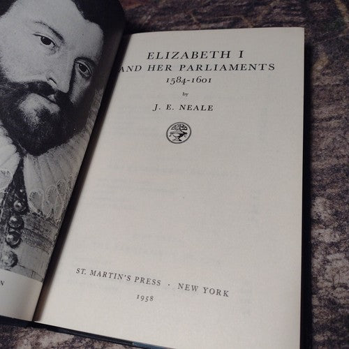 Elizabeth I and Her Paliaments 1584-1601 by J. E. Neale -Hardcover 1958 -History