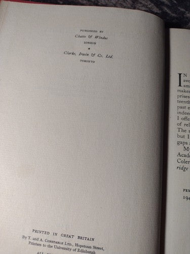 Nineteenth Century Studies: Coleridge to Matthew Arnold by Basil Willey 1949 HC