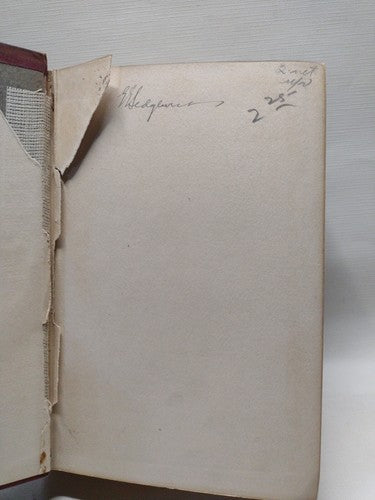 A LIFE OF WILLIAM SHAKESPEARE BY SIDNEY LEE -1916 -Hardcover No DJ -New Edition