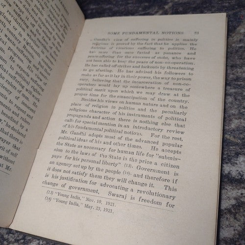 The Political Philosophy of Mr. Gandhi by M. Ruthnaswamy -1922 1st Publication