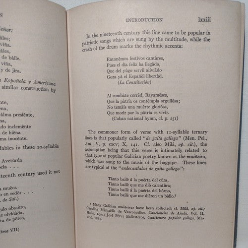 Modern Spanish Lyrics by Elijah Hills and S. Morley -1913 -HC no DJ -1st Ed