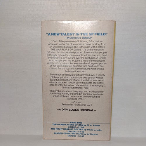 Warriors of Dawn by M. A. Foster  -1975 -Mass Market Paperback -Science Fiction