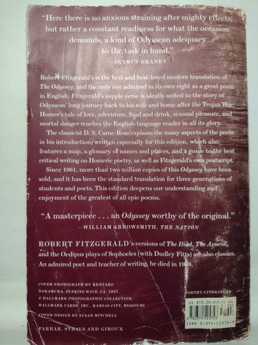 The Odyssey By Homer -2000 -PB -5th Print -Farrar Straus Giroux