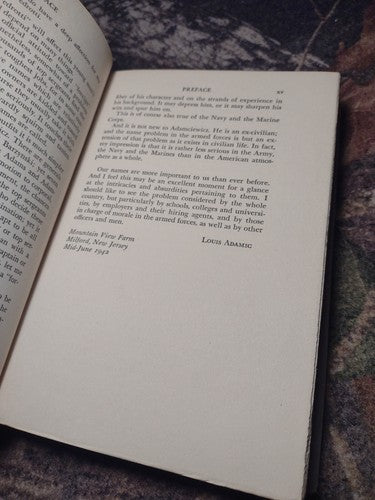 What’s Your Name? By Louis Adamic -Hardcover 1942 -1st Ed. -Immigration History