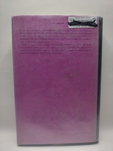 Who Played Who in Movies by Roy Pickard -1981 -HCwDJ -ExLibrary -Illustrated