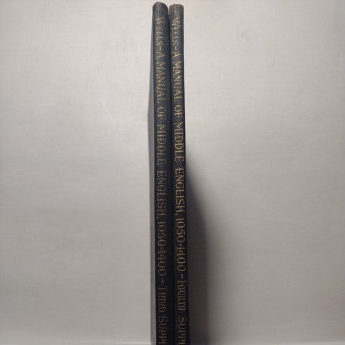 A Manual Of Middle English, 1050-1400 By John Wells -3rd & 4th Supplement  1929