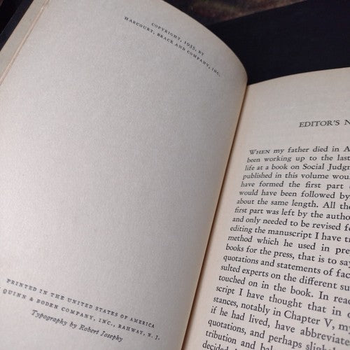 Social Judgment by Graham Wallas -Hardcover -1935 -Vintage Sociology