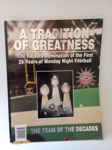 A Tradition Of Greatness 25 Years  Monday Night Football Oakland Raiders Signed