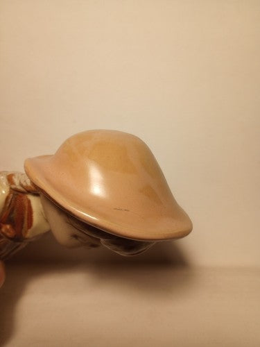 Vintage UCTCI Japan Girl With Duck Bisque Figurine Ceramic Pottery VG