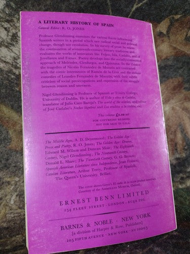 A Literary History Of Spain: The Eighteenth Century Nigel Glendinning