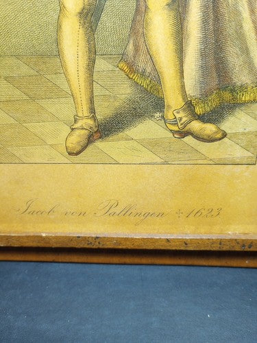 Jacob Von Pallingen Litho Print On Wood German