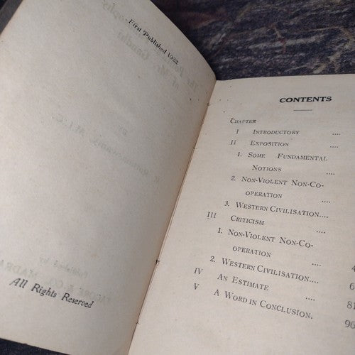 The Political Philosophy of Mr. Gandhi by M. Ruthnaswamy -1922 1st Publication