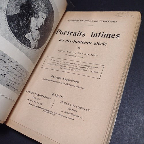 Portraits Intimes Du Dix-Huitieme Siecle II -1923 French Paperback -Definitive