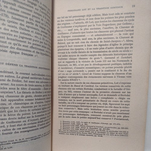 La Chanson De Roland Et La Tradition Épique Des Francs, Ramón Pidal -2nd Ed 1960