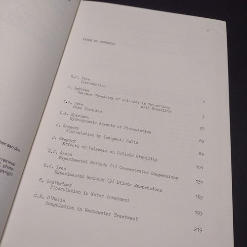 The Scientific Basis of Flocculation by Kenneth Ives -Hardcover 1978 -Ex libris