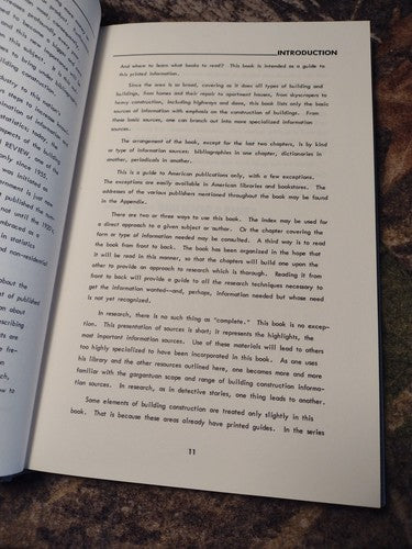 Building Construction: A Guide to Information Sources Howard Bentley -1964 -HC