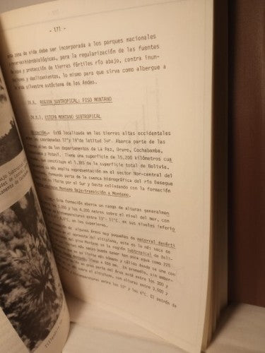 Mapa Ecologico De Bolivia By Q. Unzueta 1975 9 Maps Scarce