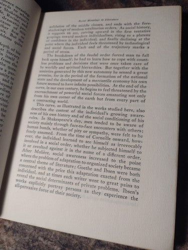 Literature and the Image of Man by Leo Lowenthal -1957 -Hardcover -Vintage Lit.