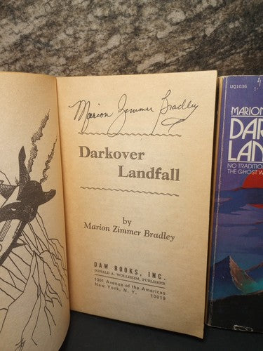 Signed Marion Zimmer Bradley Darkover Landfall Paperback Lot Science Fiction