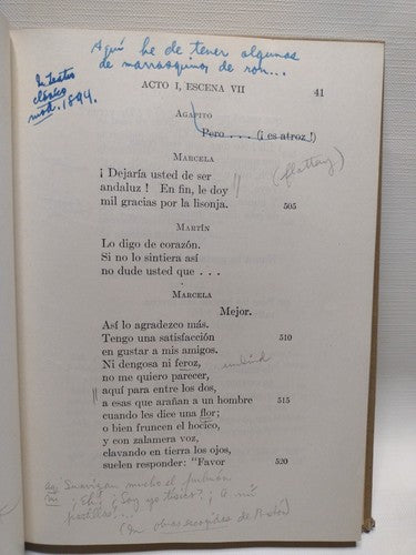 Marcela O¿ A Cuál De Los Tres? Bretón De Los Herreros, Manuel Herreros -1922 HC