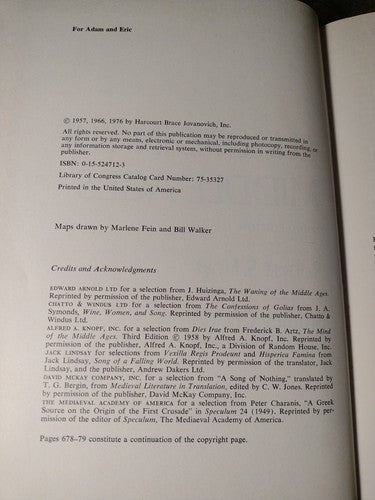 Europe in the Middle Ages: Third Edition by Robert S. Hoyt -1976 -Hardcover