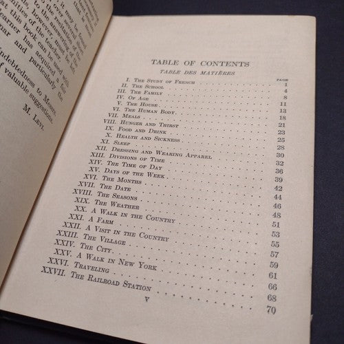 French Phrases and Questions by Moritz Levi -Hardcover -1920 -Vintage French Lit