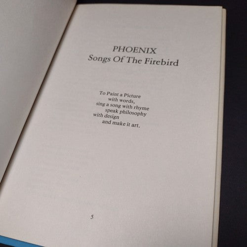 The Phoenix: Songs of the Firebird by Scott Galasso -Signed Copy -Hardcover 1981