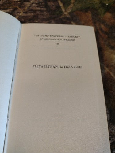 Elizabethan Literature By Helen Morris -1958 -HCwDJ -Classic Literature vintage