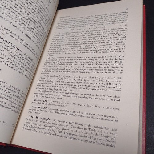 Principles and Procedures of Statistics by Robert G. D. Steel -1960 Hardcover
