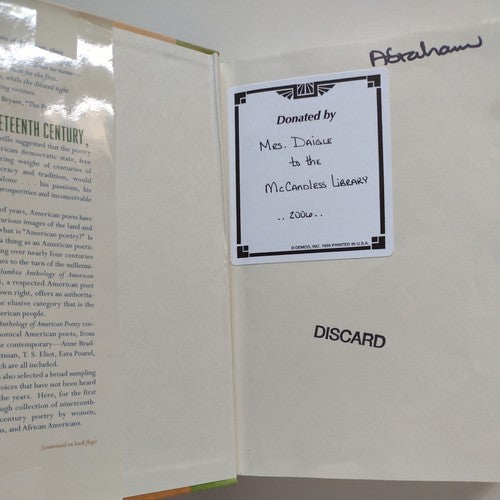 The Columbia Anthology of American Poetry by Jay Parini (1995, Hardcover).