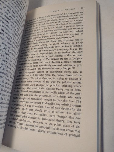 Controversy: Political Elites in a Democracy by Peter Bachrach -1978 -Paperback