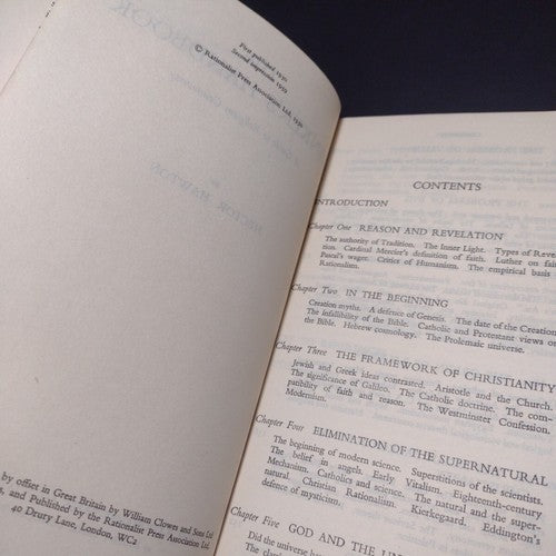 The Thinker's Handbook by Hector Hawton -Paperback -1959 -Second Impression