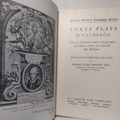Calderón: Three Plays By G.T. Northup -1926 -HC no DJ -Theatre -Early Printing .