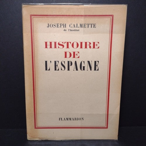 Histoire De L'Espagne, Joseph Calmette -Paperback 1947 -French History