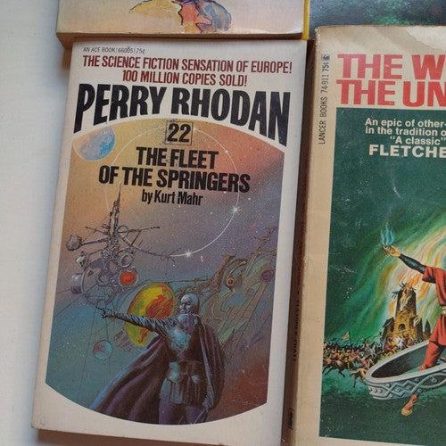 Vintage Sci-fi Fantasy Book Bundle -4 Titles -Fletcher Pratt, Karl Mahr, & More
