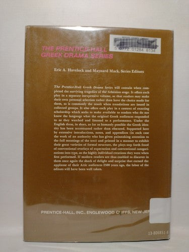 The Seven Against Thebes By Æschylus -1978 -HCwDJ -1st Print Classic Literature
