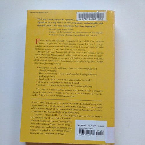 Straight Talk about Reading : How Parents Can Make a Difference During the Early