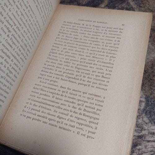 The Great French Writers Saint-Simon By Gaston Boissier 1899 2nd Ed Paperback