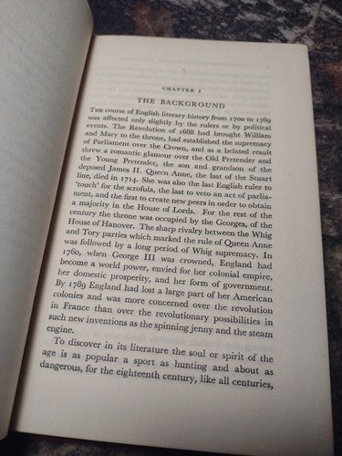 Eighteenth-Century English Literature by Roger McCutcheon Hardcover 1950 Vintage