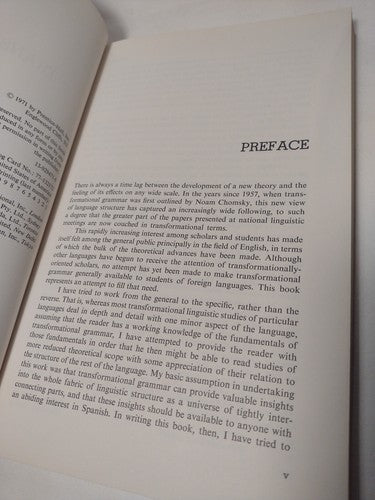 A Transformational Grammar of Spanish by Roger Hadlich -Paperback -1977 -Grammar