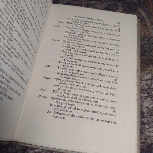 Gammer Gvrtons Nedle by Mr. S. Mr. of Art -1920 -Hardcover -Vintage Literature