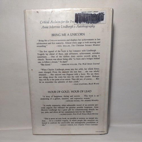 Locked Rooms and Open Doors by Anne Morrow Lindbergh -1st Ed. Hardcover -1974