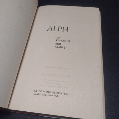 Alph by Charles Eric Maine -Hardcover -1972 -BCE -Vintage Science Fiction