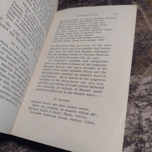 Poetical Works of Thomas Campion Edited by Percival Vivian -1909 -Hardcover -UK